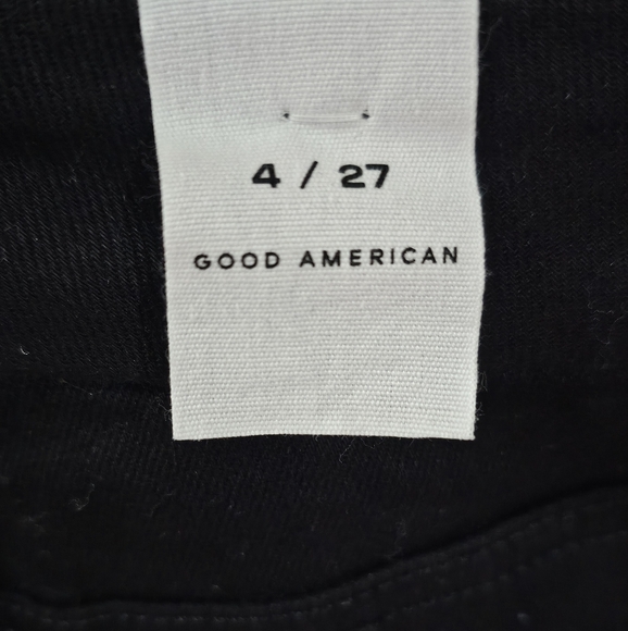 GOOD AMERICAN Good Classic asymmetric high-rise slim-leg jeans size 4/27 NWT - Picture 6 of 10